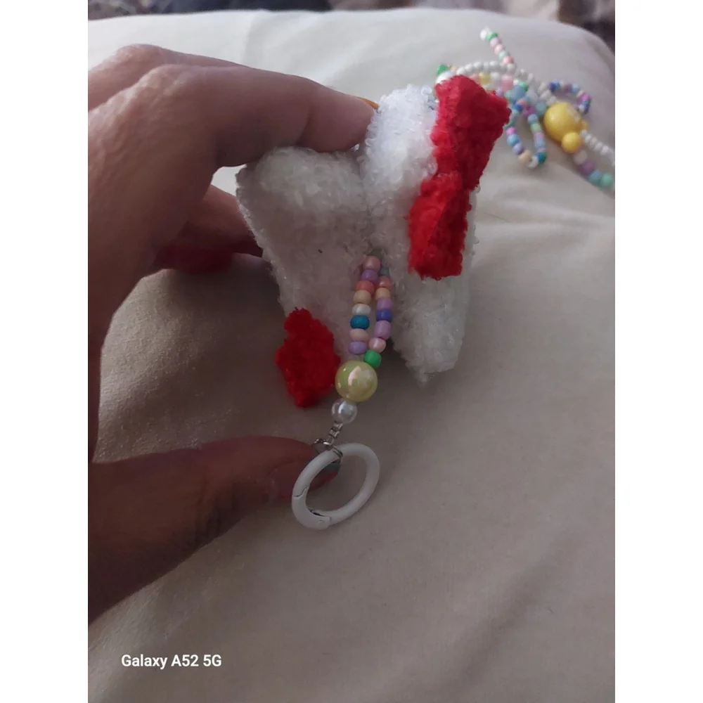 Double head Hello Kitty Keychain or Handbag chain with M&M chain